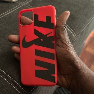 Nike Red and Black iPhone Case Silicone Matte Finish